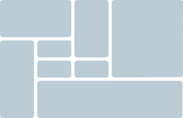 Abstract collage template background with rounded rectangle geometric shapes layout