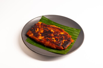 Otak-Otak — Grilled Spiced Fish Cake Wrapped in Banana Leaf, Traditional Malaysian Street Food