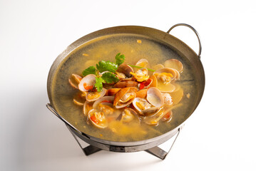 Hot Clam Soup — Fresh Seafood Broth with Herbs and Garlic