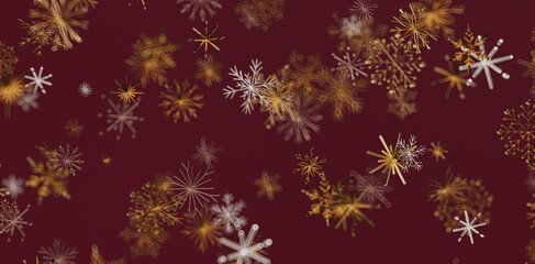 Christmas background with golden snowflakes, perfect for holiday designs, cards, or festive imagery. Elegant and seasonal, ideal for winter them