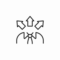 Obraz premium decision making options icon sign vector