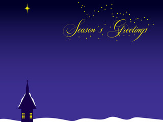 Season's Greetings Illustration for the Holidays or Christmas