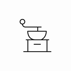 manual coffee grinder icon sign vector