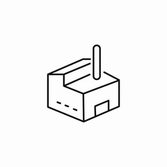 simple factory building icon sign vector