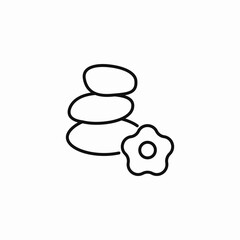 stacked massage stones icon sign vector