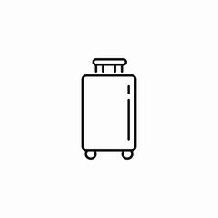 tall upright luggage icon sign vector
