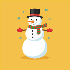 Snowman vector illustration for Christmas