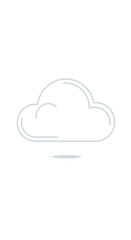 Obraz premium Simple Cloud Icon Outline.
