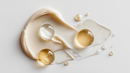 Minimal skincare flat lay