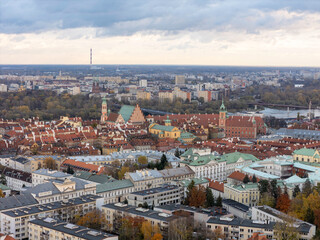 Warszawa, jesienna panorama miasta © hunter76