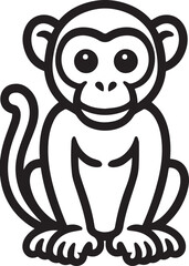Fototapeta premium Monkey Silhouette Vector Illustration