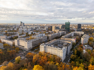 Warszawa, jesienna panorama miasta