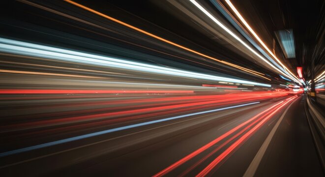 Abstract view of motion on a busy thoroughfare. Blurred forms suggest typical daily flow and surrounding environmental energy, thoroughfare, commercial, bustle