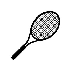 Dynamic Tennis Racket Vector Silhouette Ideal For Sports Clubs And Athletic Brands