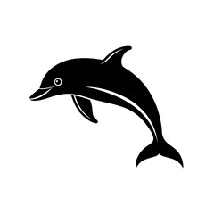 Graceful Dolphin Silhouette Vector Design Symbolizing Ocean Life And Marine Beauty