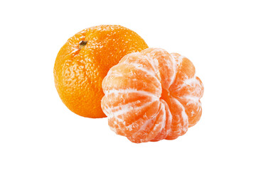 tangerines isolated on white background