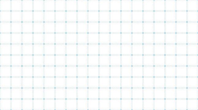 White background with dotted grid pattern. Vector graph paper illustration as template for math exercises, architectural plans, technical design and educational layouts