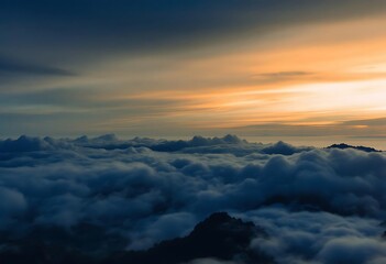 sunset over the mountains