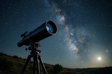Future Vision – Telescope Pointing Toward Night Sky