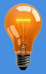 yellow light bulb