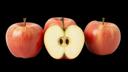 red and green apples