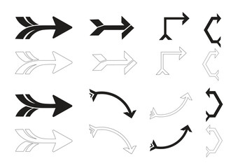 arrows icons vector illustration