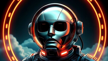 gas mask on a black background