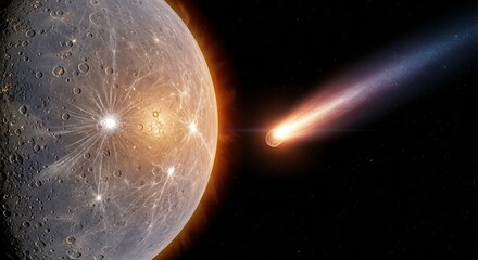 Cosmic Collision Comet Approaches Planet