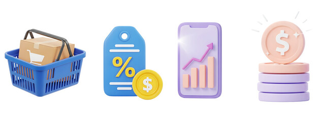 Shopping basket detergent toothpaste knowledge book