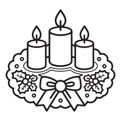 cute candle with holly bold & easy cute christmas coloring page, Whimsical Gingerbread House Coloring Pages for Kids & Adults, Christmas Coloring Pages, bold & easy cozy winter coloring book pages,