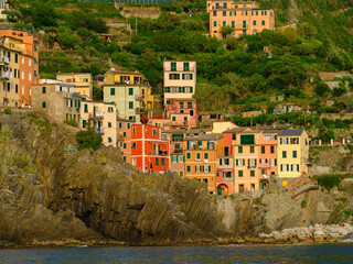 Riomaggiore Liguria Coast Bright Cliffside Homes Travel Tourism Lifestyle