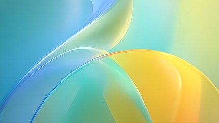 Blue yellow gradient shapes