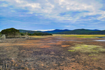 The vast Springlawn Plain, a swampy part of Narawntapu National Park (formerly known as Asbestos Range National Park), northern Tasmania, Australia
