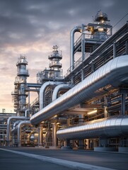Fototapeta premium industry gas and oil pipeline transport, petrochemical processing