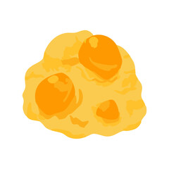 栗きんとん　水彩風手描きベクターイラスト