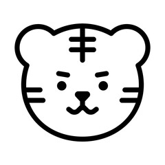 동물 얼굴 아웃라인 아이콘 호랑이