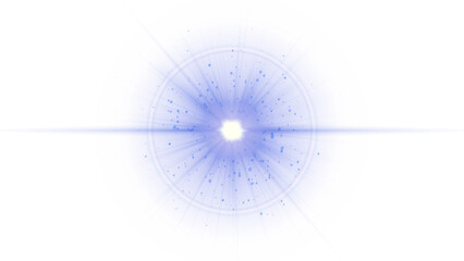 abstract blue background, light flare and bokeh lights with dust glitter on transparent background,png new year and christmas, blue social media isolated design element  © Hasti