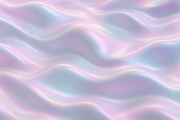 Obraz premium Soft pastel iridescent gradient waves shimmering like holographic foil abstract backdrop