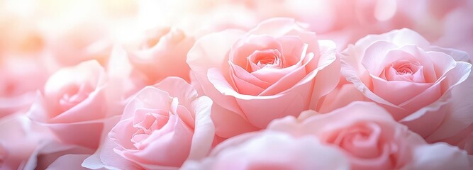 Delicate roses in a soft and blurred style for a wedding backdrop and for Valentine's Day. Soft focus blur.