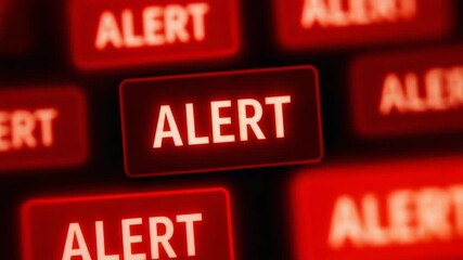 A close-up image of bright red alert signs, conveying urgency and attention. Perfect for emergency and notification themes.