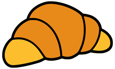 Croissant flat illustration