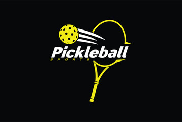 Pickleball Sports Badge logo vector for any business, club, community.