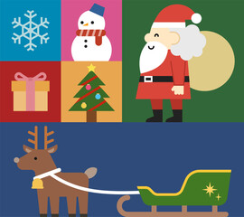 シンプルでポップなクリスマスイラスト