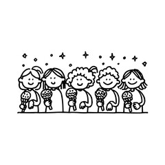 Fototapeta premium Illustration of children holding maracas for music class or party celebration vector art design idea