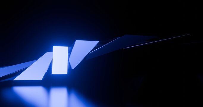 Futuristic architecture background building geometric shape 3d render