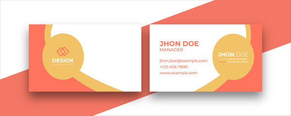 Abstract Circle Path Business Card Design