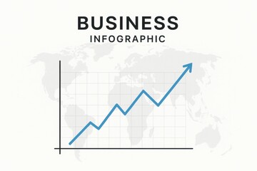 Rising export revenue chart for global enterprise with clean minimalist infographic style