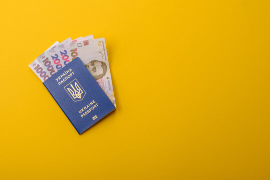 Ukrainian passport for travelling, flying and doing business. Ukraine document, id