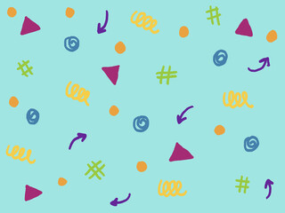  Colorful seamless pattern of shapes confetti 