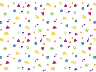 Seamless Pattern with colorful confetti 